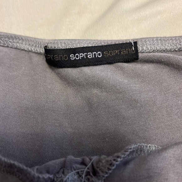 Soprano light gray tank style dress, fitted at bodice, flowy from there - Picture 8 of 12